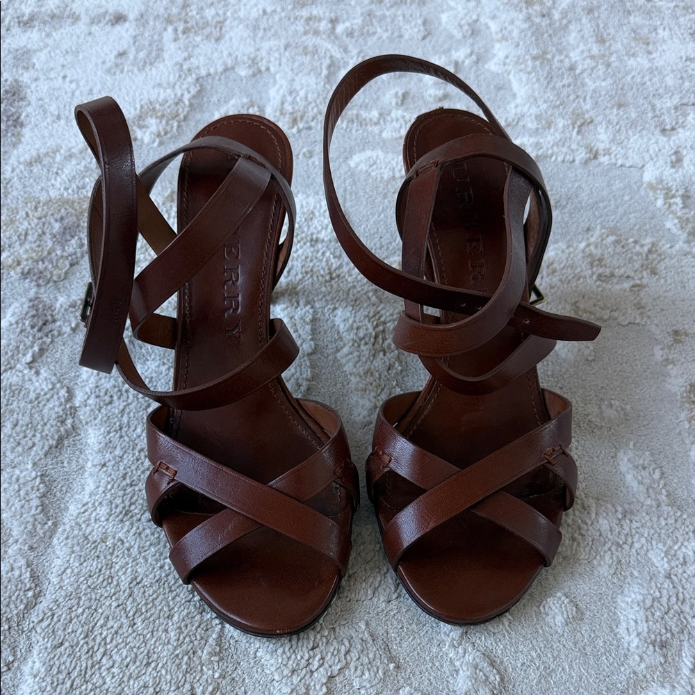 Burberry Brown Strappy Sandals for Women